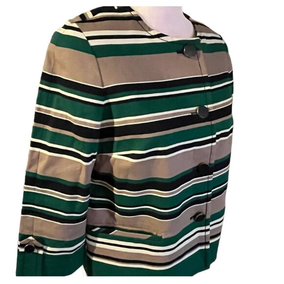 Talbots Multi-Color Striped Blazer Jacket -Size 14 - Picture 5 of 6
